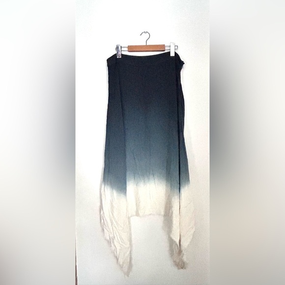 Anthropologie La Vi Skirt Womens Large Ombre Midi Long Sides Stretch Loose - Picture 2 of 6
